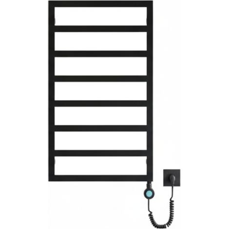 Radiateur électrique de salle de bain LUXRAD Atria Elektro 87x50 cm noir mat, résistance 200 W (1/4)