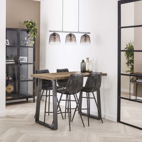 Industrieller Bartisch Mangoholz Wyatt Blank 135x70 cm