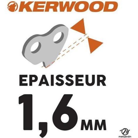Chaîne Kerwood pour tronçonneuse.325" 1,6 mm. 67 maillons. Gouge profil demi carré (1/5)