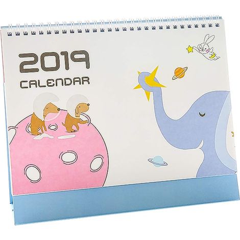 Calendrier de bureau 2019 à rabat, planificateur de table, décoration de bureau (1/5)