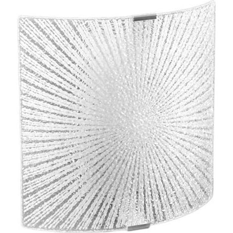 LIGHT PLAFONIERA IN VETRO QUADRATA DA 26 X 26 CM IN COLORE BIANCO (1/2)