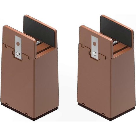 Rehausseur de cadre de lit réglable robuste, hauteur 5/10 cm, convient aux pieds de meubles, 10 cm marron. (1/5)