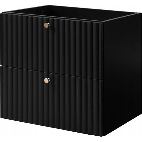 Meuble sous vasque suspendu BELLO noir 60 cm (1/5)