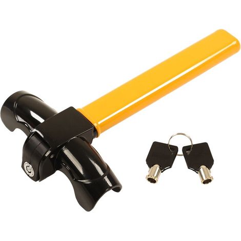 Serrure de volant de voiture antivol résistant aux intempéries serrure de sécurité rotative robuste universelle pour véhicule (1/5)