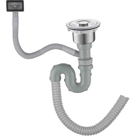 Tuyau D Évacuation Pour Évier - Inoxydable Flexible Extensible - Compatible Évier Simple Double Et Lave-vaisselle - 1 Pièce (1/5)