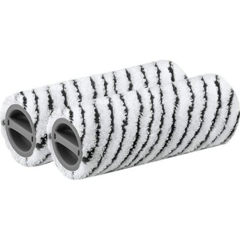 Brosse À Rouleau - Pour Nettoyeur Sol Karcher FC3 FC5 FC7 - Microfibre Renforcée Poils Durs - 60x150 mm - 2 Pièces (1/4)