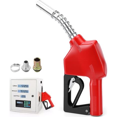 Pistolet de Distribution Automatique Diesel, 3/4" et 1" Pompe à Diesel, Pistolet à Carburant de Voiture avec Arrêt Automatique, Pompe à Fioul D'aspiration D'huile (1/5)