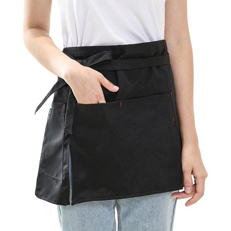 Tablier Bistro - Tablier De Cuisine Mi-Long Avec 2 Grandes Poches - 76 x 58 Cm - Pour Serveur Chef Ou Barista - Lot De 2 (1/5)