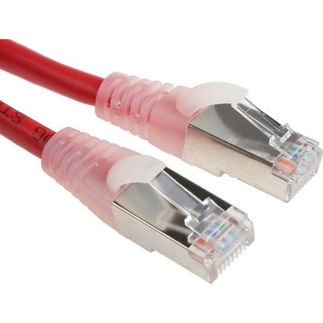 Câble Ethernet cat 5e Avec connecteur gaine PVC Rouge / , F/UTP, 10m ( Prix pour 1 )