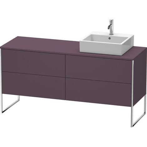 Meuble sous-vasque XSQUARE 778x1600x548m avec éclairage re Satin aubergine