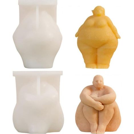 3D silicone candle molds – Set of 2 “bold portrait” models for making candles, soaps, resins and desserts (1/5)