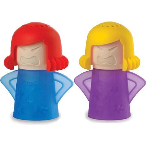 2-teiliger Mikrowellenreiniger, Angry Mama Dampfreiniger für die Mikrowelle, Reinigungsgerät für Küche, Büro und Haushalt. (1/5)