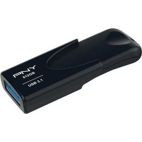 PNY Attache 4 unidad flash USB 512 GB USB tipo A 3.2 Gen 1 (3.1 Gen 1) Negro (1/4)