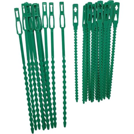 200 Pcs Pince à Plantes en Plastique Vert Attache Tuteur pour Plantes Stabilisateur de Plantes 13cm