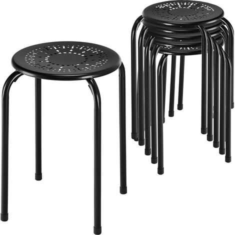 COSTWAY Set 6 Sgabelli Da Cucina Sedia Bar Alto Portatile Sgabellino Angolo Basso Casa Design Moderna Arredamento Piedini Antiscivolo Arredo Rotondo Salvaspaz (1/5)