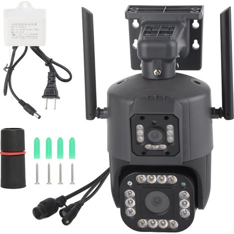 Caméra WiFi 2MP avec zoom binoculaire grand angle HD, suivi automatique, stockage sur carte TF, alarme précise et surveillance à distance (prise US) (1/5)