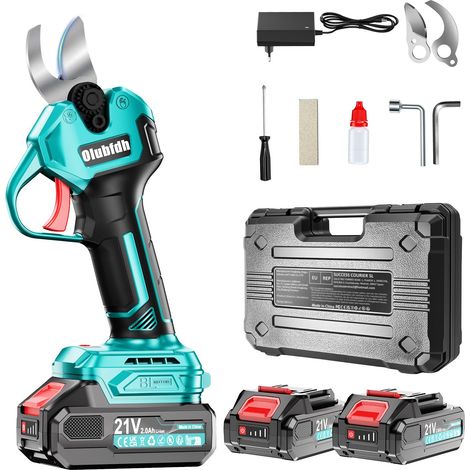 Sécateur électrique sans fil 35mm, Sécateur sans Fil avec batterie 2×2.0Ah (1/5)