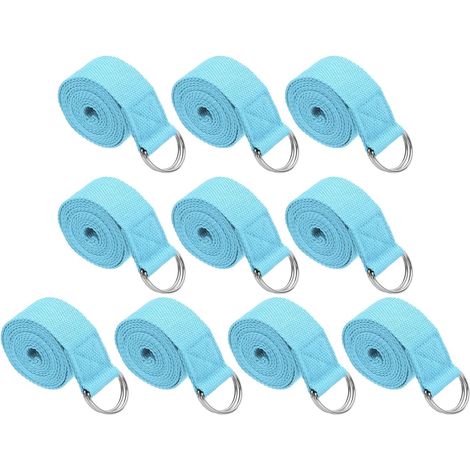 10Pcs Sangle De Yoga Pour Étirement 6 Pieds Bleu Ciel (1/5)