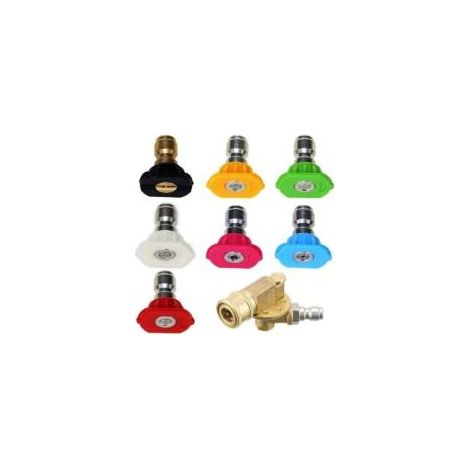 Kit daccessoires pour nettoyeurs haute pression, 7 accessoires, raccords rapides 4500 psi, lot de 8 Crezuo (1/4)