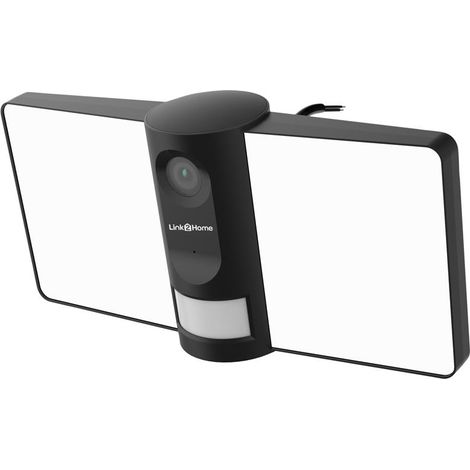 Link2Home Outdoor Smart Floodlight Camera with 2K 4MP Resolution, Black, Weatherproof, Motion Detection, and Night Vision (1/4)