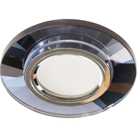 Spot encastré plafond rond noir verre teinté MR16 50W Candellux (1/2)