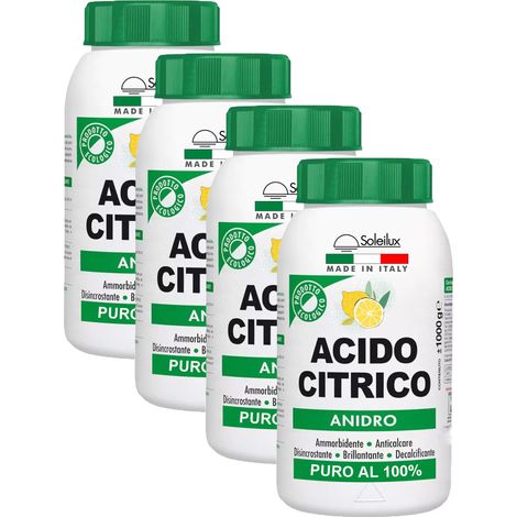 4X Acido Citrico Anidro 1kg Prodotto Ecologico (1/4)
