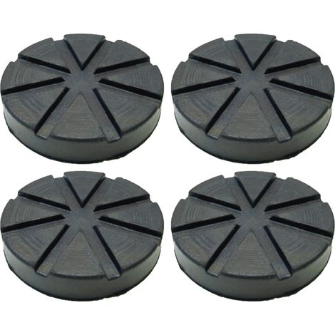 4 Pezzi Tamponi a Cuffia in Gomma Tondo per Ponti Sollevatori Diametro 123mm Spessore 22mm (1/2)