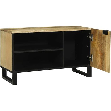 Meuble TV，Banc TV，Armoire TV Marron 80 x 33 x 46 cm bois de manguier massif CFW861830 (1/5)