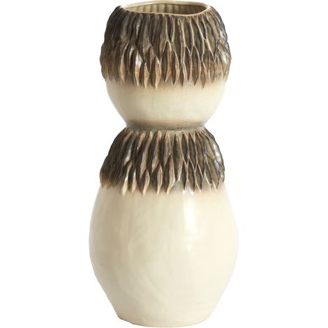 Light & Living AVERA Vase Keramik in Creme-Braun – Ø26x55 cm