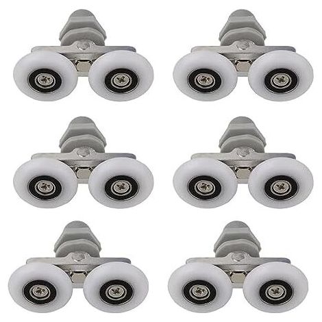 25-mm-Duschtürrolle, 4 Stück Schiebetürrollen für Duschen, für 10–14 mm Glasbohrung, Duschtürrollen