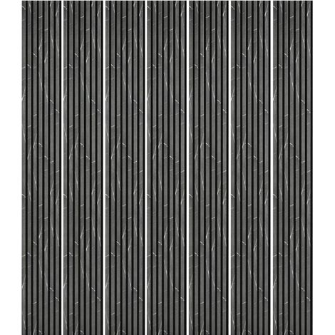 Decoon – Lot de 7 panneaux décoratifs muraux en MDF décor marbre noir – Dimensions 250 x 30 x 1,9 cm – Surface 5,25 m² – Isolation phonique - BOIS 250 X