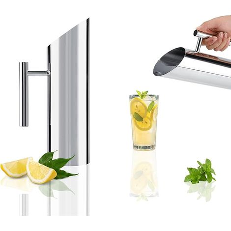 Pichet à Eau en Acier Inoxydable avec Bouchon – pour Boissons Froides, Thé, Jus Carafe pour Maison, Hôtel, Bar (1/5)