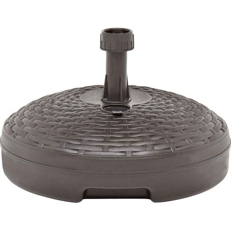vidaXL Base Ombrellone per Sabbia/Acqua 20L Marrone Rattan in