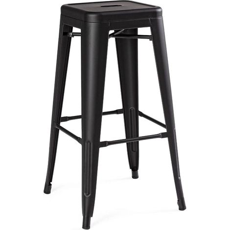 Sgabello Bar Minnesota Nero Bizzotto H76 - 0732008 (1/3)