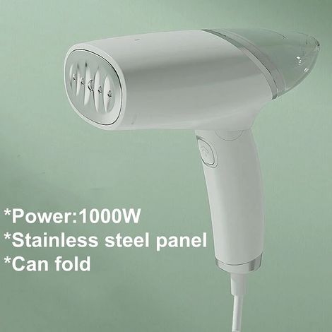 Fer à vapeur pliable (blanc), portable, petit appareil ménager, idéal pour les voyages. (1/5)