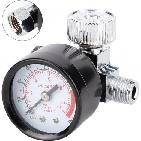 Manomètre de pression pour climatiseur de pulvérisateur, filtre à commande pneumatique, filetage BSP, 0-125 PSI (1/5)