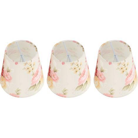 Abat-jour en tissu motif floral, à clipser pour ampoule, adaptable sur lampe de table, lustre et lampadaire (1/5)