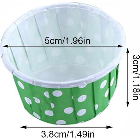 100 grüne Papier-Muffinförmchen, Backförmchen für Muffins, für Hochzeiten und Partys, 100er-Packung (1/5)