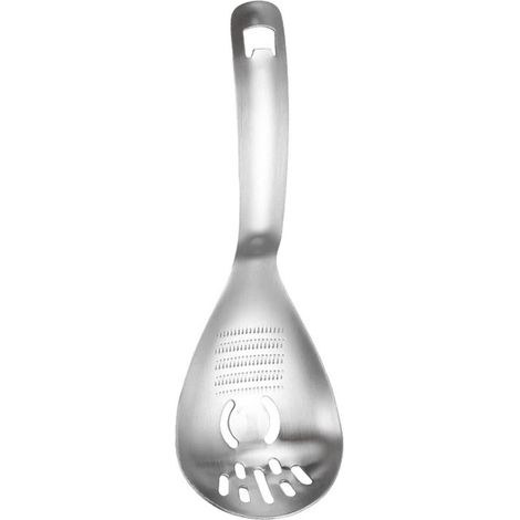 Juego de coladores de acero inoxidable 5 en 1: colador de verduras, separador de huevos, abridor de botellas, cuchara para fideos y machacador de patatas para la cocina diaria. (1/5)
