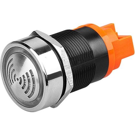 22-mm-LED-Blinkhupe (rot), IP65 wasserdicht, verchromtes Messing-Finish, Intervallblinken, 220 V Wechselstrom (1/5)