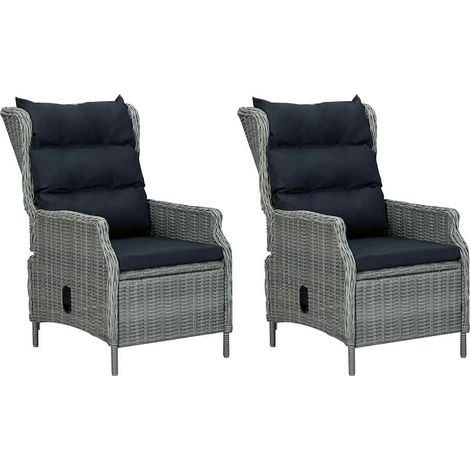 Maison Exclusive - Set Pranzo da Giardino 9pz con Cuscini Polyrattan Grigio Chiaro (1/5)