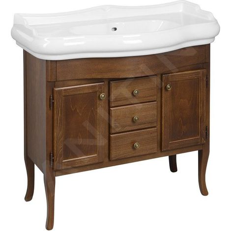 Meuble sous-vasque RETRO 89x80x48cm, hêtre (1/5)