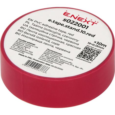 E.NEXT s022001 PVC-Isolierband 19mm x 10m rot