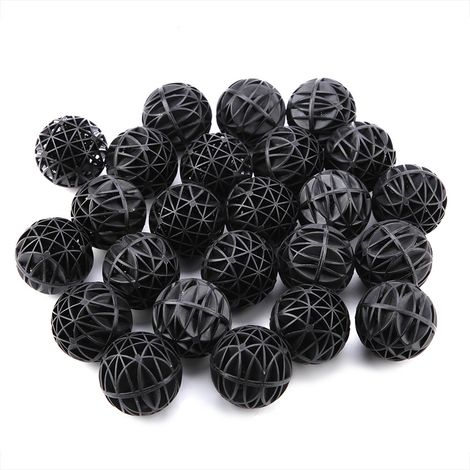 Bolas de biofiltro de 46 mm para acuarios – PVC + espuma, negras, paquete de 50 (1/5)