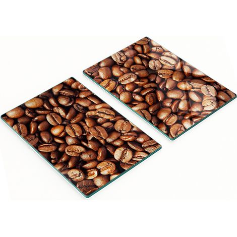 Taglieri da cucina in vetro con grafica a chicchi di caffè, 2x40x52 cm (1/5)