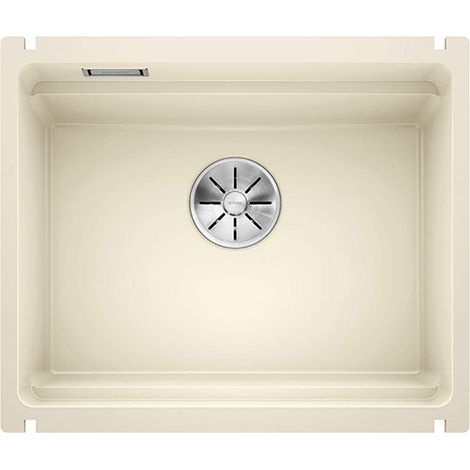ETAGON 500-U – Évier de Cuisine en Granit pour Meubles Bas de 60 cm de Large – Sous Plan – Céramique – Beige – 525150 (1/3)