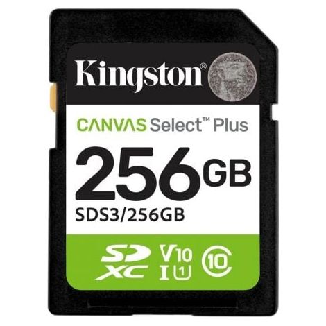 Kingston Technology 256 GB SDXC Canvas Select Plus Gen3 150 MB/s C10 UHS-I U1 V10