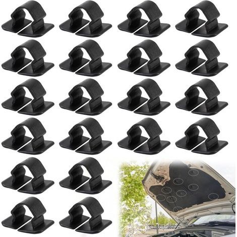 20 clips de soporte para almohadilla aislante del capó del coche, hebilla de sujeción de plástico para capó de coche, clips de soporte para almohadilla aislante del capó del coche, aislamiento térmico (1/5)
