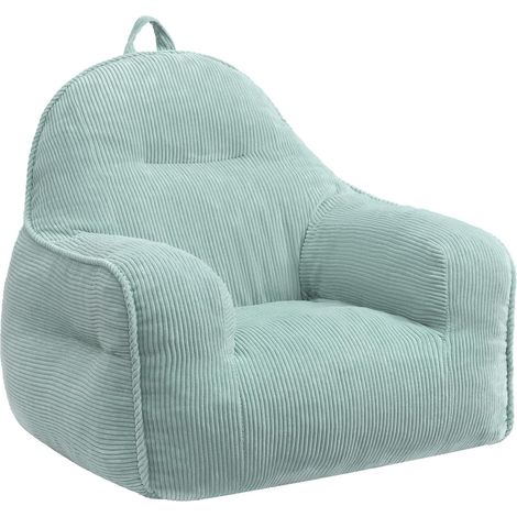 Chaises pouf confortables, remplissage inclus, gris-vert (1/5)