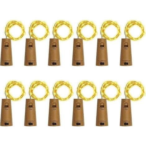 Ecleanfy - Guirlande lumineuse LED 12 x 20 LED pour bouteilles, avec piles, pour décoration de mariage, 2 m de longueur. (1/5)